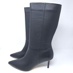 Lauren Ralph Lauren Leannah Black Nappa Leather Boots